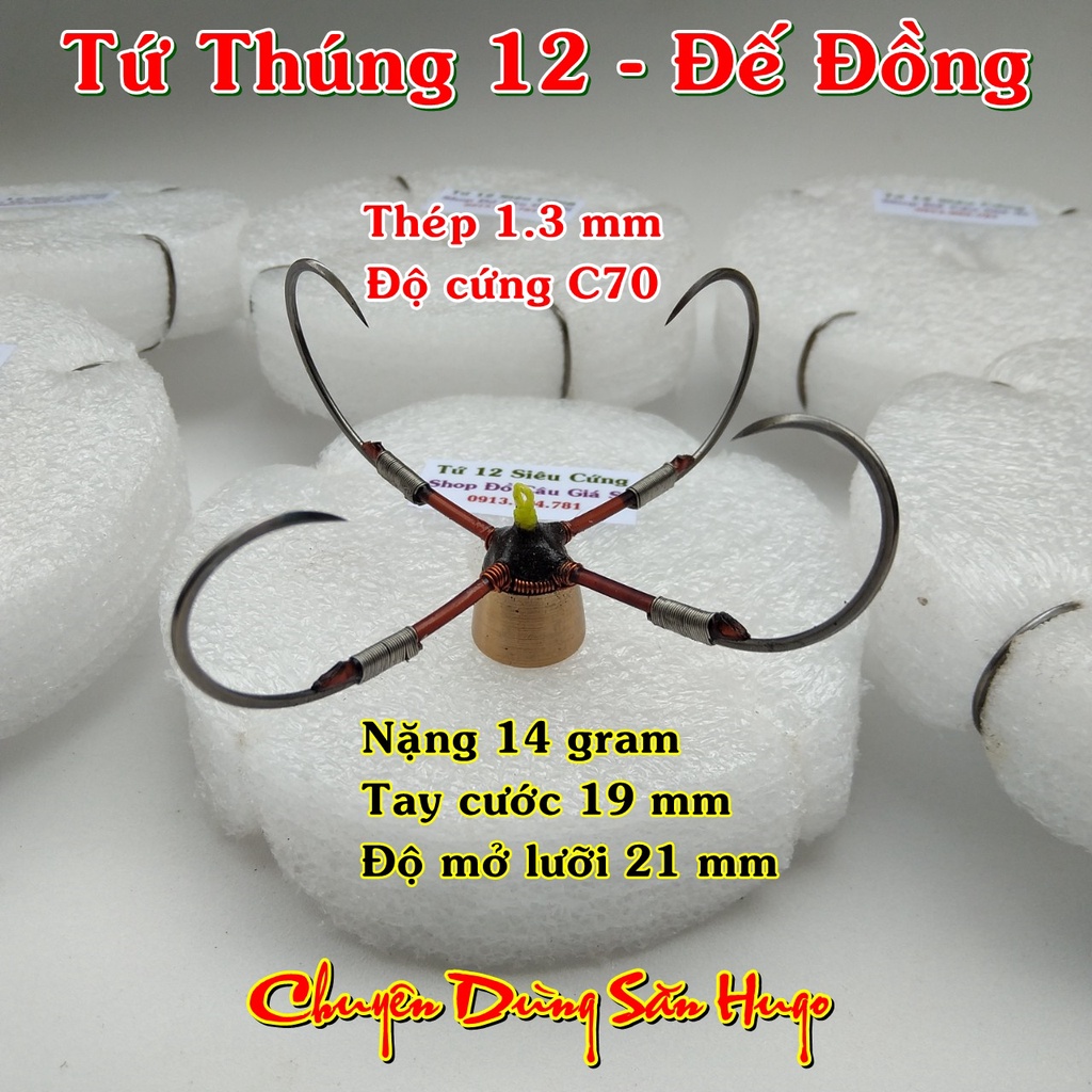 Lưỡi Câu Cá Tứ 12 Siêu Cứng. Chuyên Dùng Săn Hàng. Lưỡi Câu Lục, Lưỡi Tam, Lưỡi Tứ