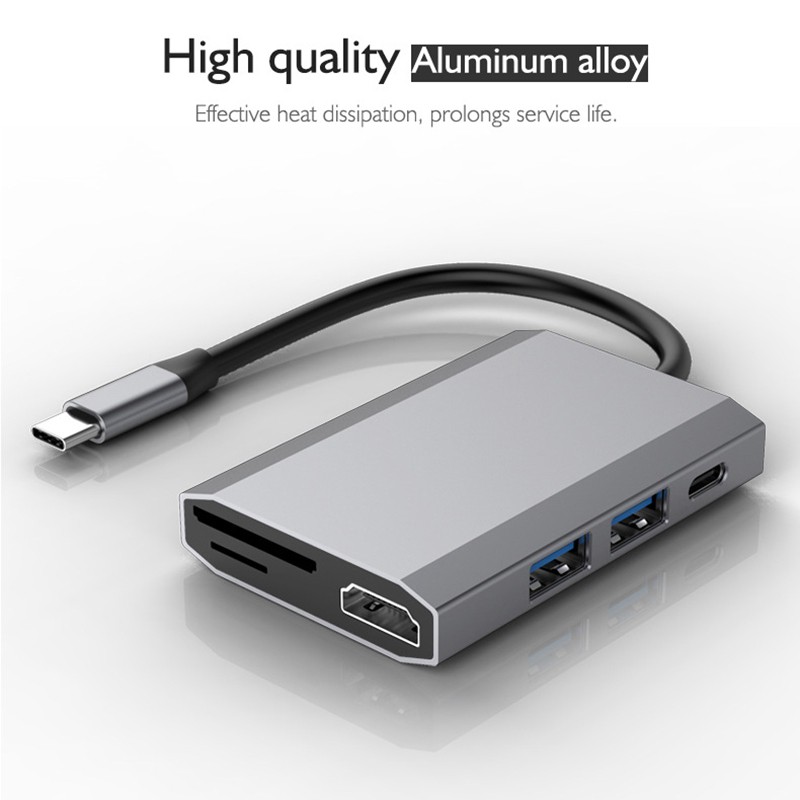 Đế Sạc Đa Năng 6 Trong 1 Usb 3.0 + Hdmi-Compatible + Pd + Sd + Tfhd 4k | WebRaoVat - webraovat.net.vn