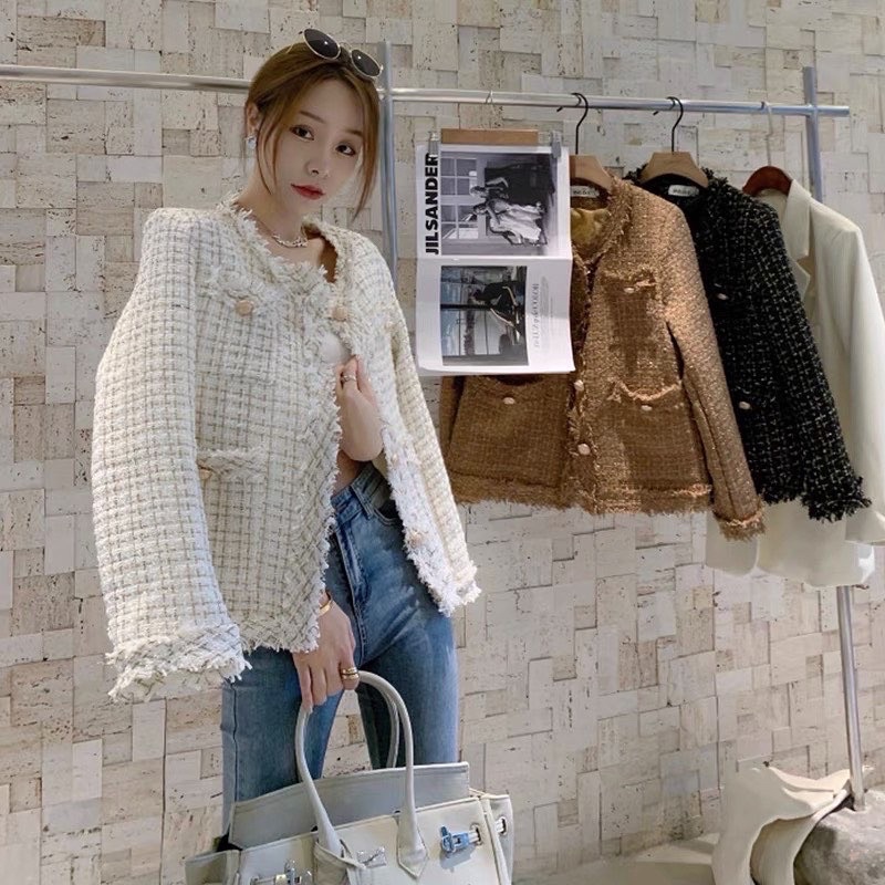 Áo dạ tweed phối sợi kim tuyến blink blink blink