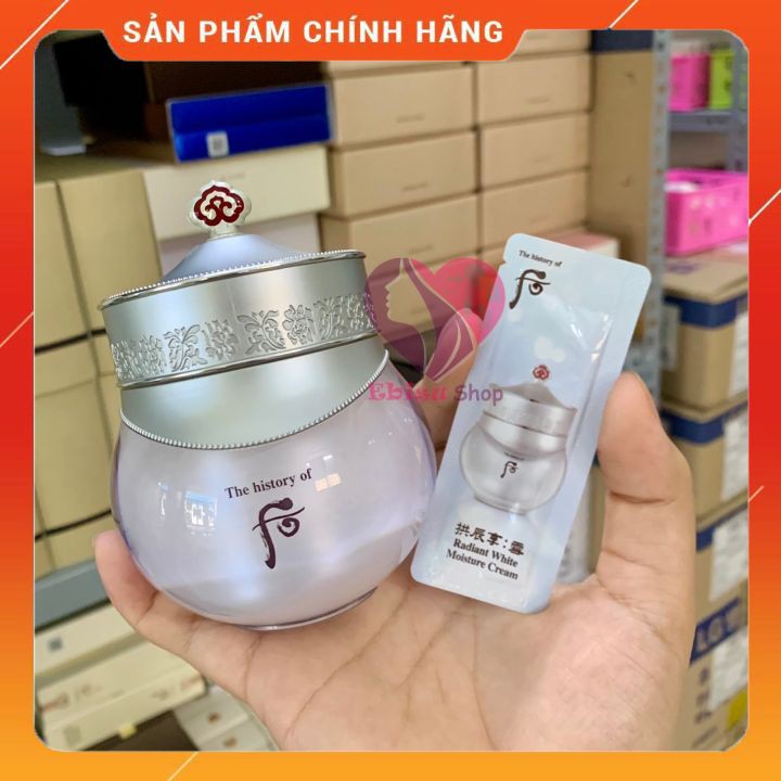 [Date Mới] Gói kem dưỡng trắng mờ thâm nám whoo Radiant White Moisture Cream