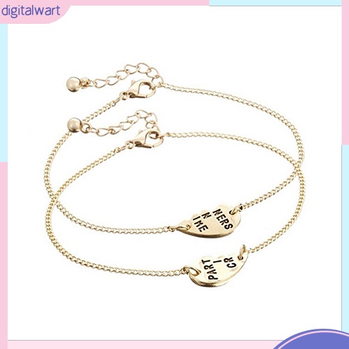 Set 2 Dây Đeo Tay Đôi Khắc Chữ Ý Nghĩa Dùng Làm Quà Tặng Bạn Thân