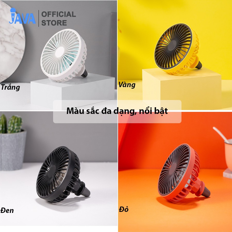 Quạt gió xe hơi, oto làm mát 360 độ - Kẹp được ghế sau, cửa gió điều hòa