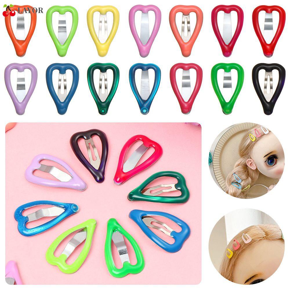 Set 5 Kẹp Tóc Hình Trái Tim Dễ Thương Cho Bé Gái