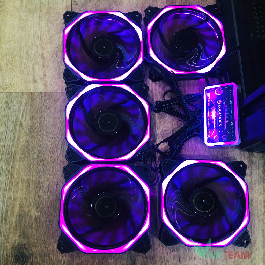 Fan coolmoon led RGB Siêu đẹp mẫu mới nhất 2021 dc3444