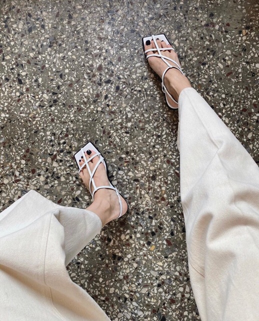 Sorami.Shoes | Sandal colee 2F quai dây chéo [FULLBOX] Giày san dan nữ vnxk đế bằng.