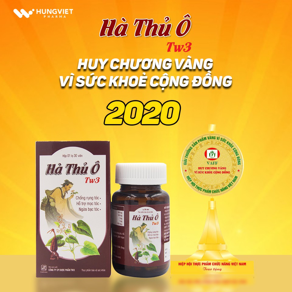 HÀ THỦ Ô TW3 (30 viên) - Chống Rụng Tóc, Hỗ Trợ Mọc Tóc