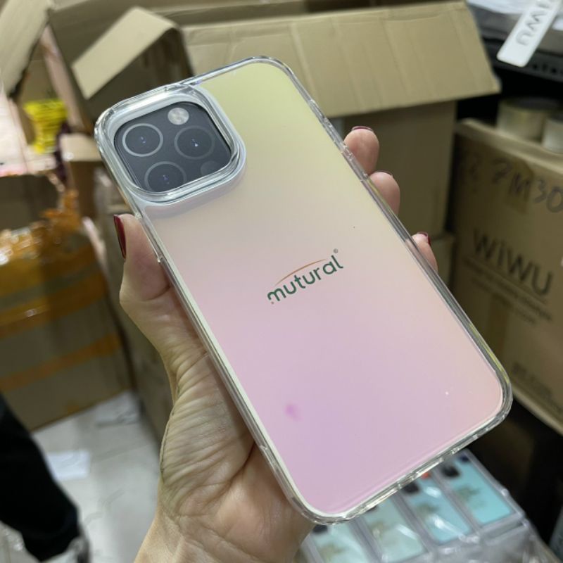0Ốp lưng Mutural đổi màu cho iPhone 13, 13 Pro, 13 Pro Max lưng trong cứng đổi màu theo điều