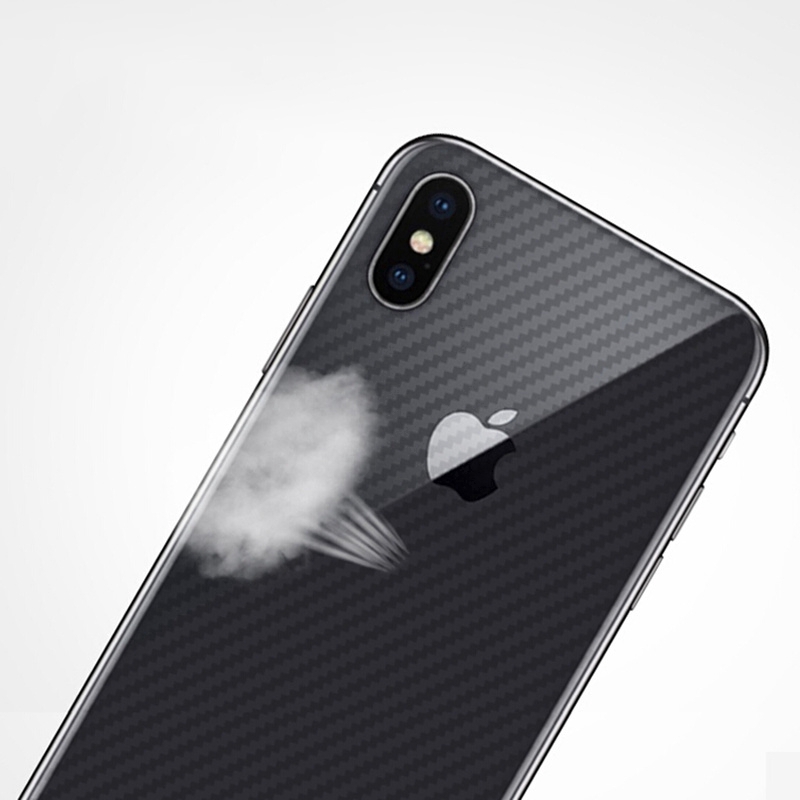 iPhone 11 PRO XS MAX XR X 7 8 6 6S PLUS Carbon Fiber Soft Back Protector Sticker Back Film