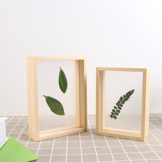 Khung Tranh 2 Lớp Kính Gỗ Thông 15x15cm