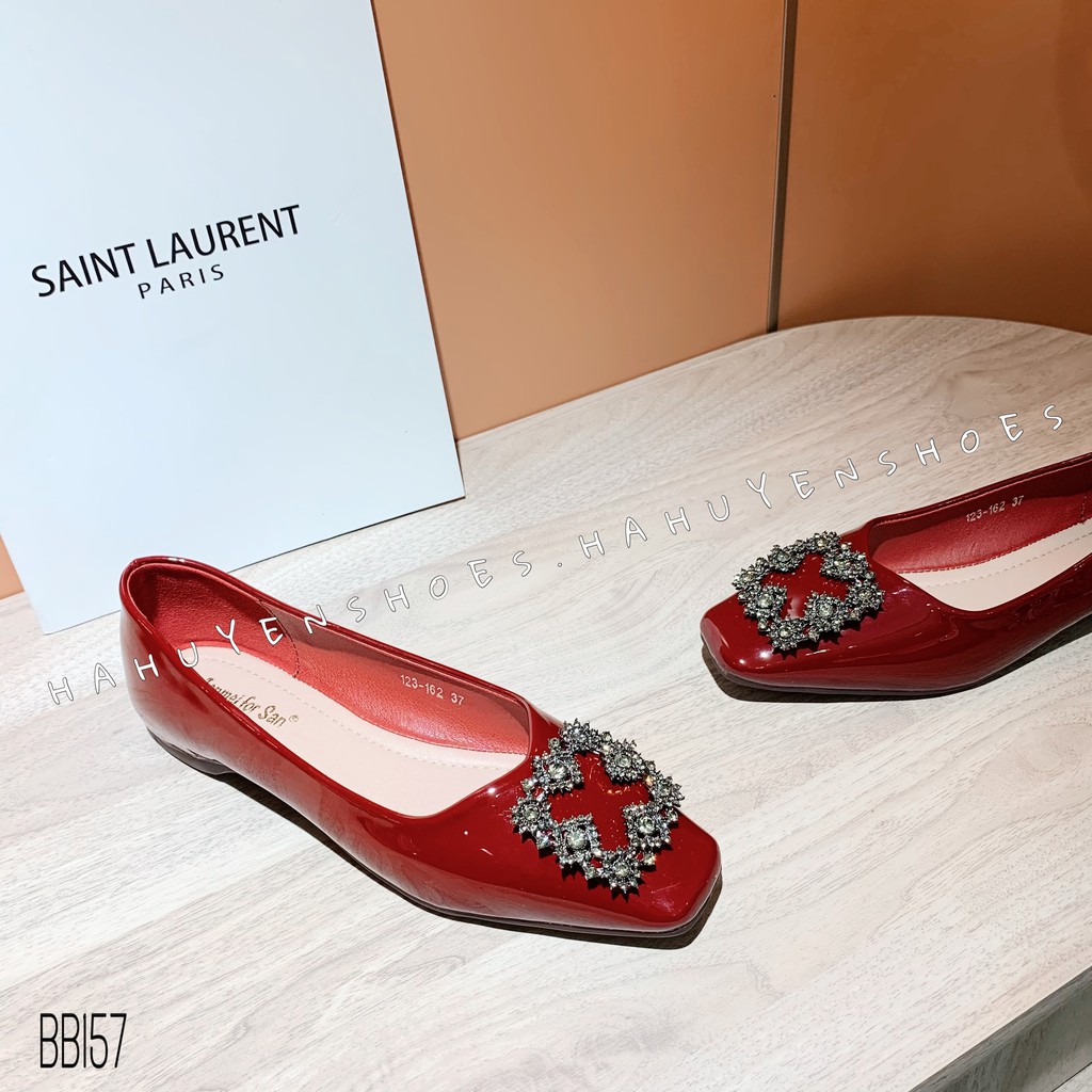 Bệt nữ HHS bóng mũi vuông đá 4 cánh Hà Huyền Shoes - BB157 | BigBuy360 - bigbuy360.vn