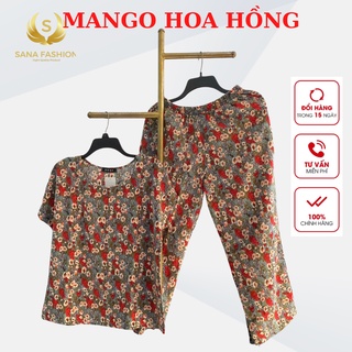 Đồ bộ nữ trung niên lụa mango cho mẹ cho bà ống rộng lửng mango.01