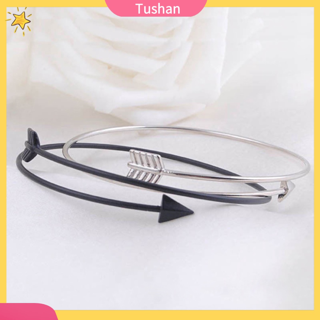 Vòng tay hình mũi tên đơn giản phong cách Gothic cho nữ
