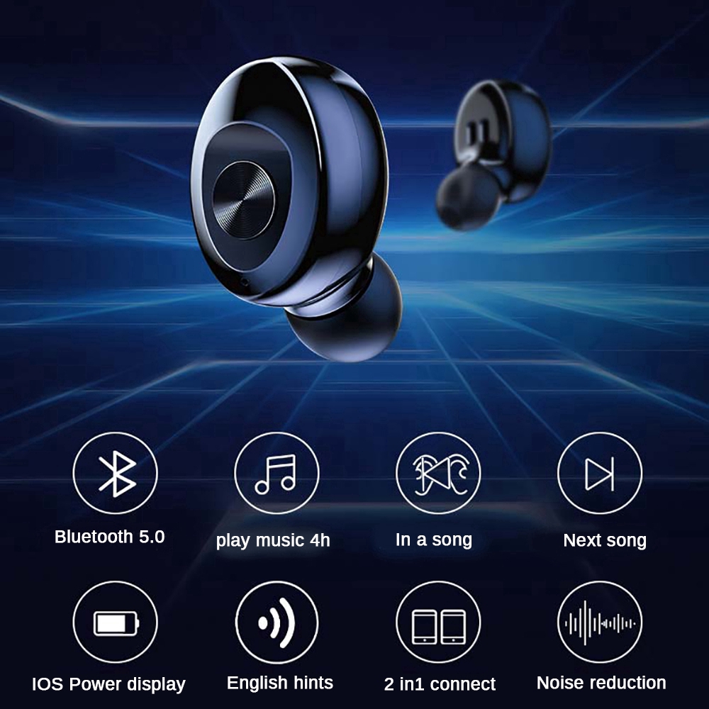 Tai Nghe Bluetooth 5.0 Âm Thanh Hifi Có Mic Cho Điện Thoại Thông Minh