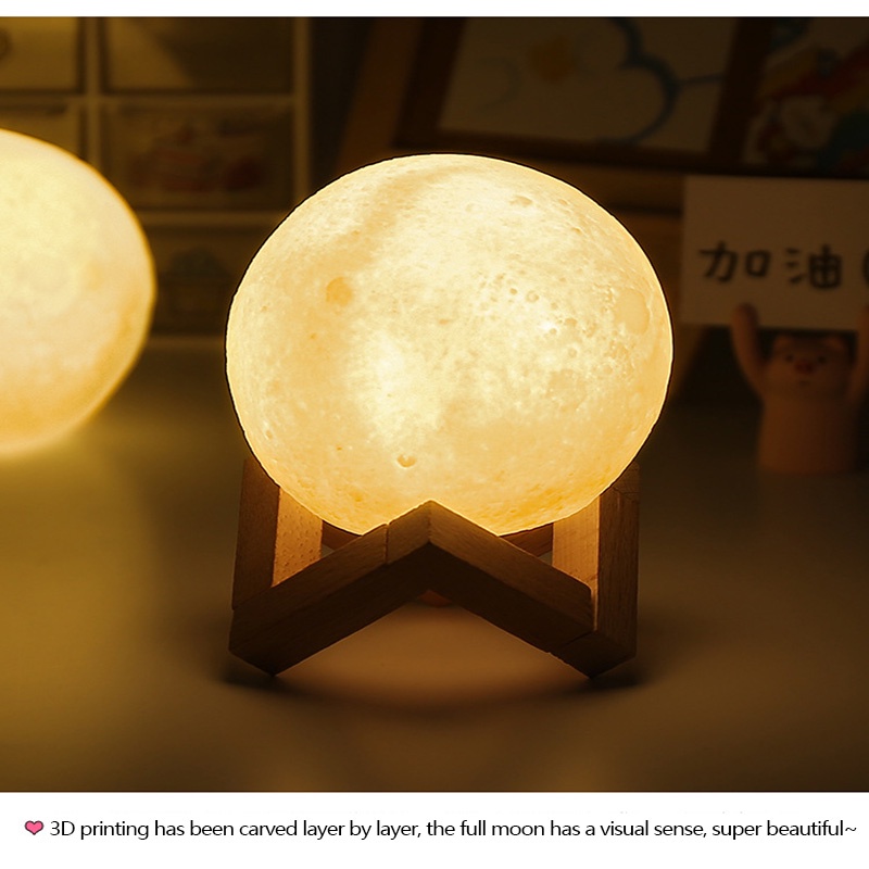Đèn LED Hình Mặt Trăng 3D Độc Đáo