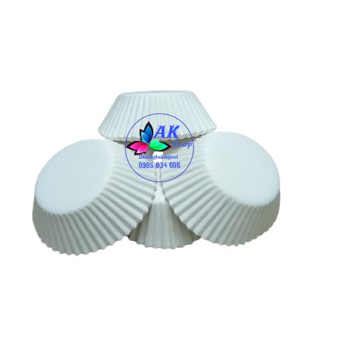 SET 100 KHUÔN GIẤY MUFFIN 4.5 (TRẮNG)