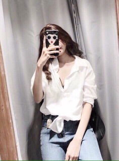 Sơ mi trắng thụng