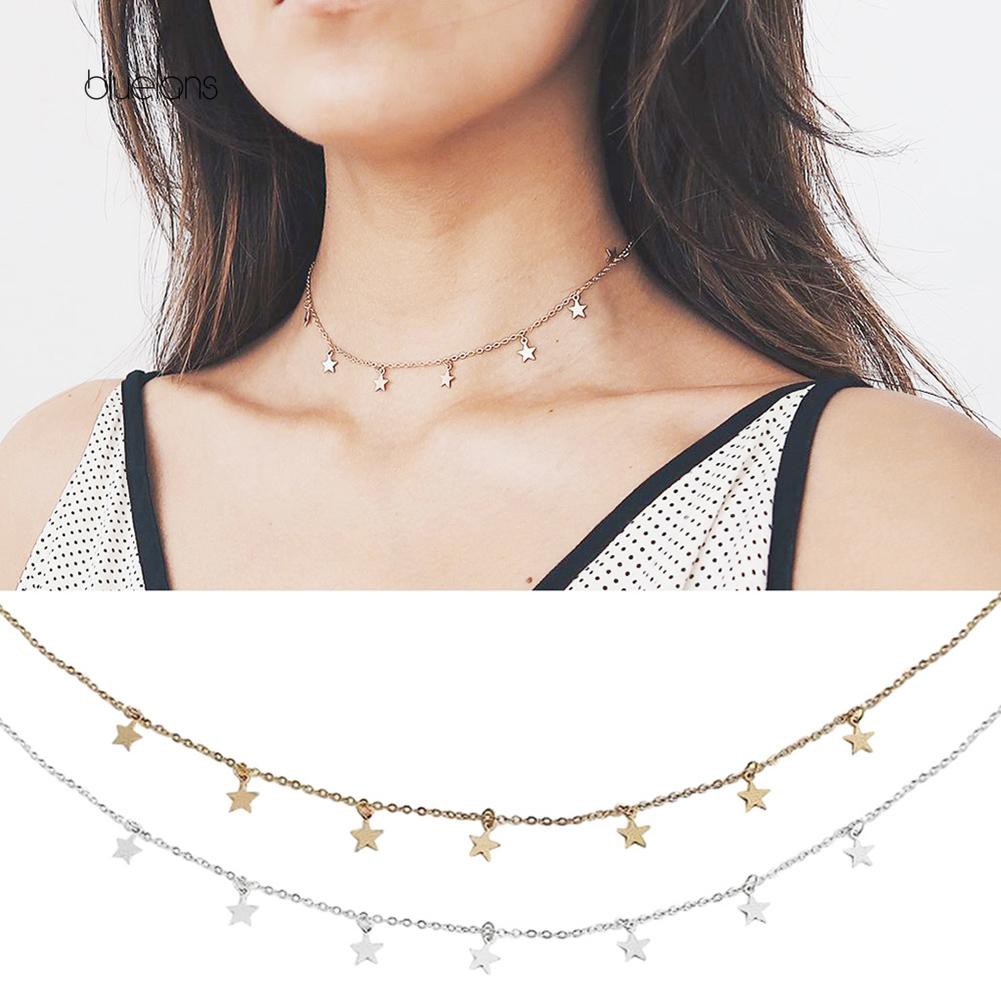 Vòng Cổ Choker Mặt Ngôi Sao Thời Trang Cho Nữ