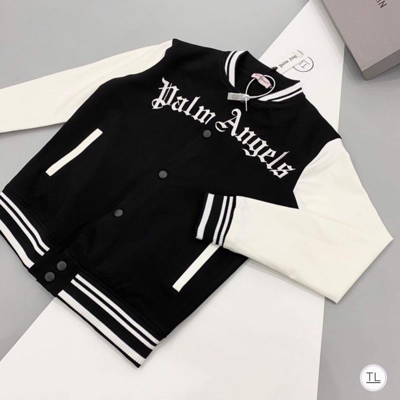 SALE Áo Bomber Nam Palm Chữ Thêu In Hình Gấu - Áo Khoác Thu Đông Nam Nữ Chất Liệu Dạ Nỉ 2 Lớp - Bee Shop