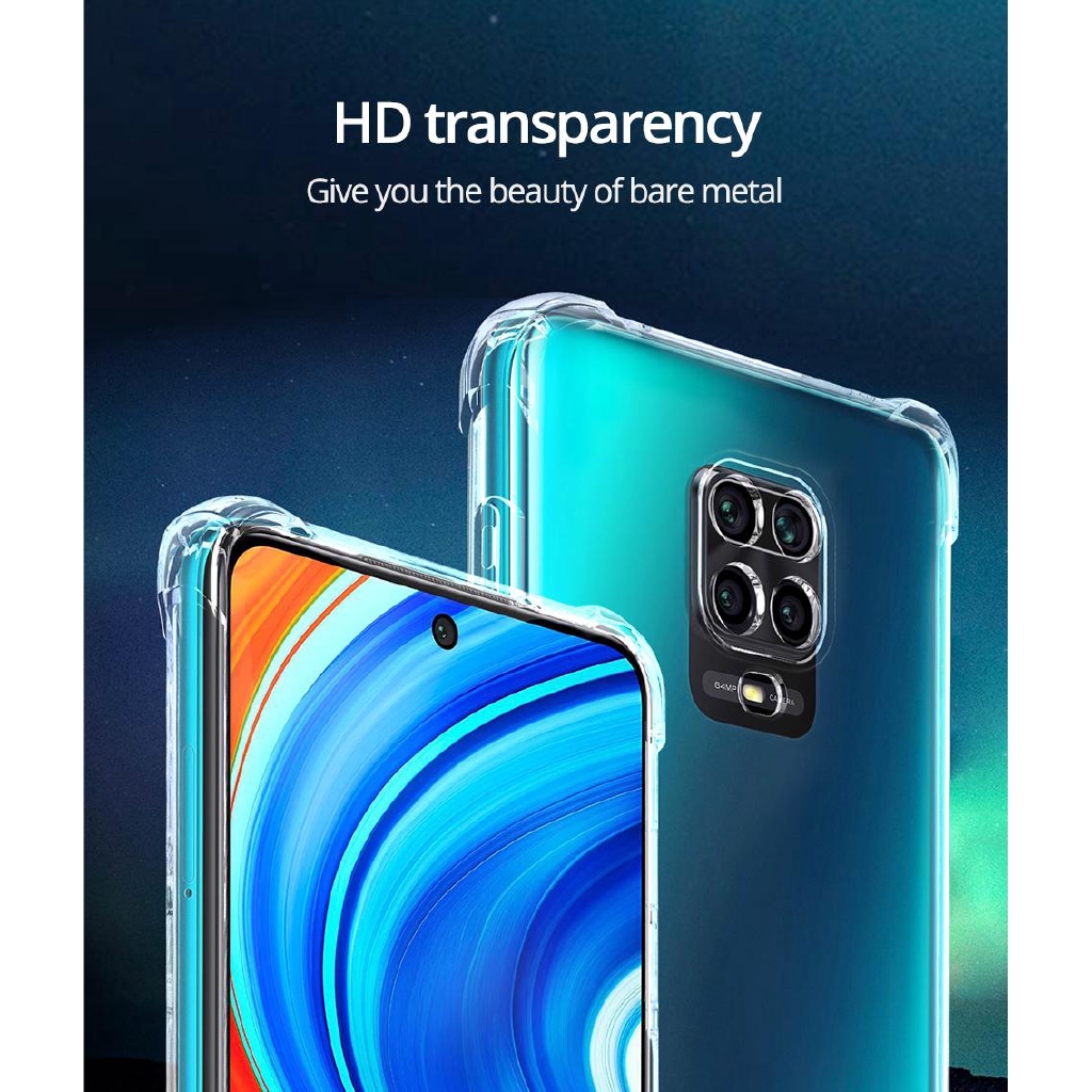 Ốp điện thoại trong suốt chống sốc thời trang cho Redmi Note 10 9 9T 9s 8 7 Pro 8A 7A 9A 9C 5G