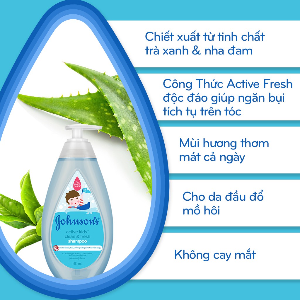 Dầu gội Johnson's thơm mát năng động 500ml (MỚI) - 100979997