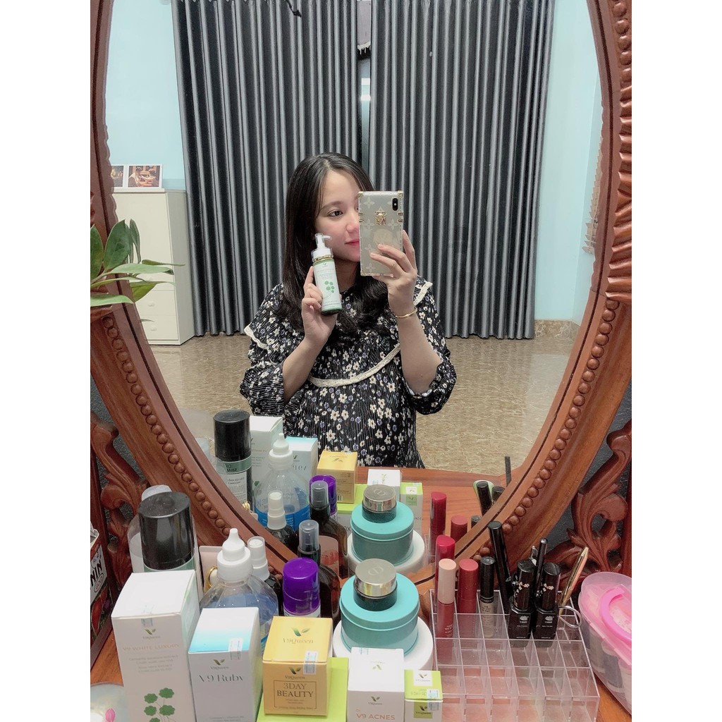 Sữa Rửa Mặt Sủi Bọt, Tinh Chất Rau Má - Mờ Thâm, Mụn, Dưỡng Trắng Da V9Queen | BigBuy360 - bigbuy360.vn