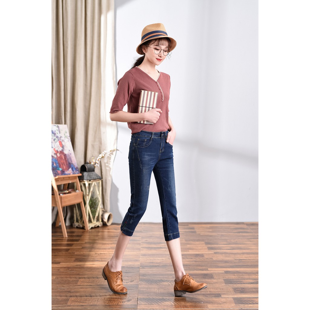 Quần Jeans Nữ Ống Lỡ Trẻ Trung Thời Trang Zenkonam WM JEANS 010 N