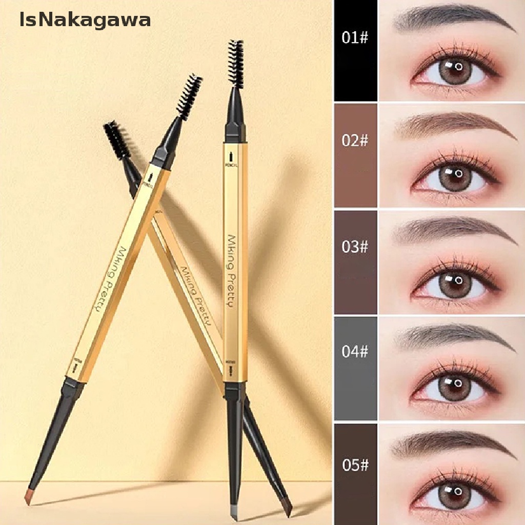 Bút chì kẻ lông mày hai đầu 5 màu tùy chọn siêu mịn chống nước | BigBuy360 - bigbuy360.vn