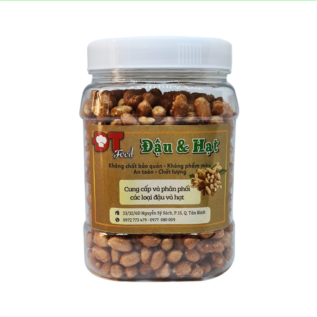 Combo 500g Đậu phộng rang tỏi ớt + 500 Đậu phộng da cá cốt dừa DTFood - Thơm ngon bổ dưỡng