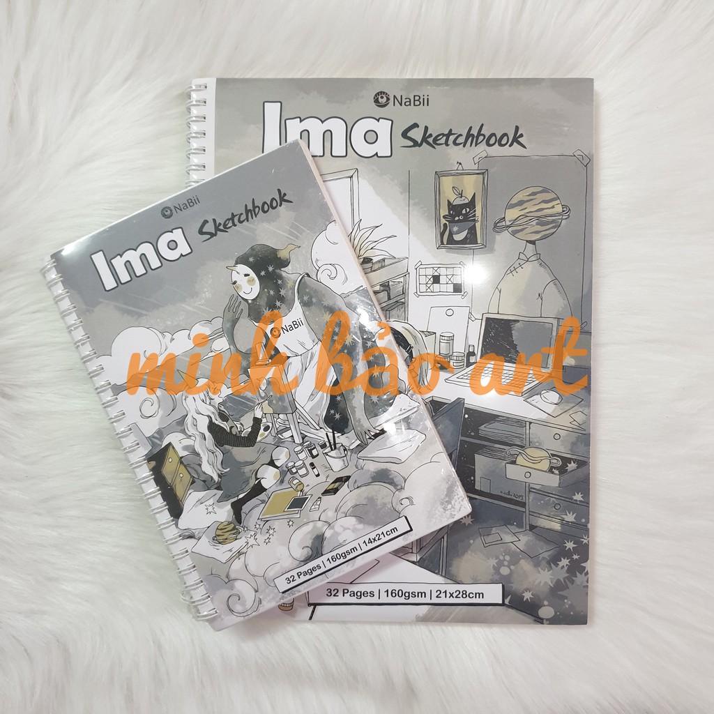 SỔ VẼ PHÁC THẢO NABII IMA SKETCHBOOK 160 GSM 32 TỜ (CHỌN SIZE)