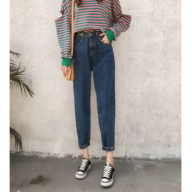 Có bigsize Quần baggy cài cúc gấu