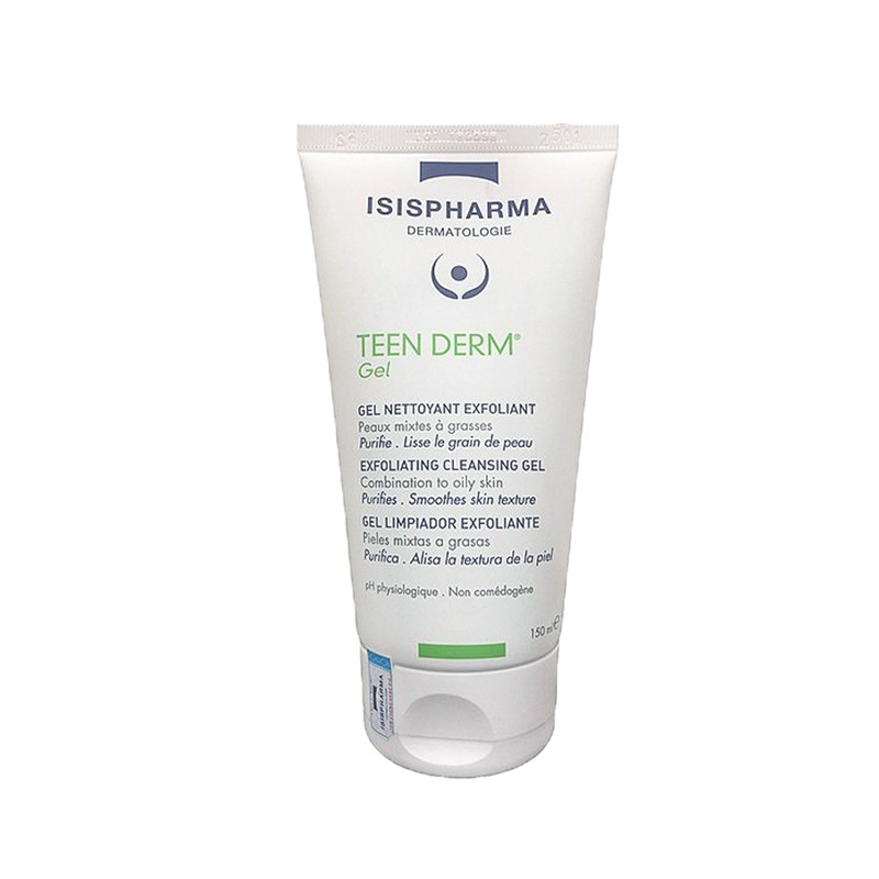 Gel rửa mặt giảm nhờn ngừa mụn Teen Derm - có tác dụng làm sạch sâu bên trong da, làm sạch chất bã nhờn