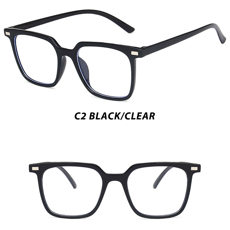 Kính Mát Gọng Vuông Màu Sắc Ngọt Ngào Chống Bức Xạ Phong Cách Hàn Quốc