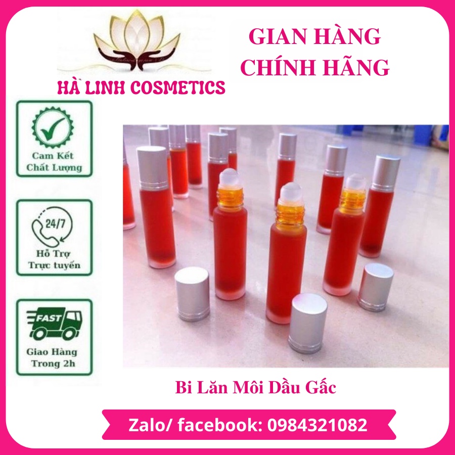 Combo 10 lọ Bi lăn dưỡng môi dầu gấc cho môi đỏ tự nhiên