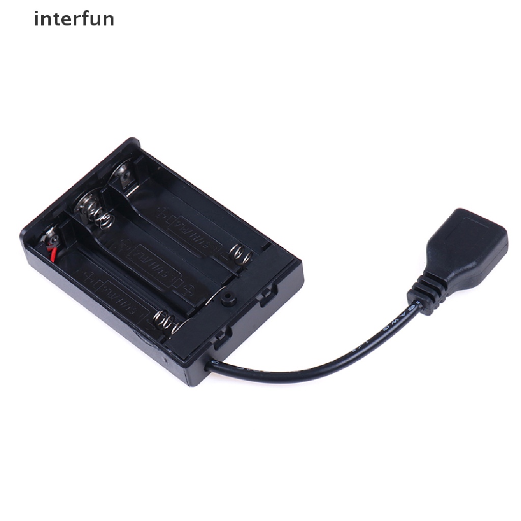 Hộp Pin 3 * AA Cổng usb Để Lắp Ráp Đèn led Có Công Tắc