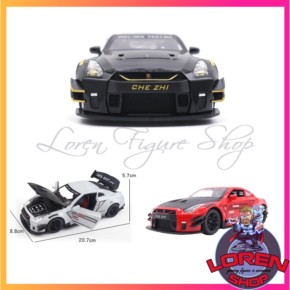Mô hình ô tô kim loại tỷ lệ 1:24 Nissan GTR độ Liberty Walk, siêu xe đồ chơi dài 21 cm - Lorenshop