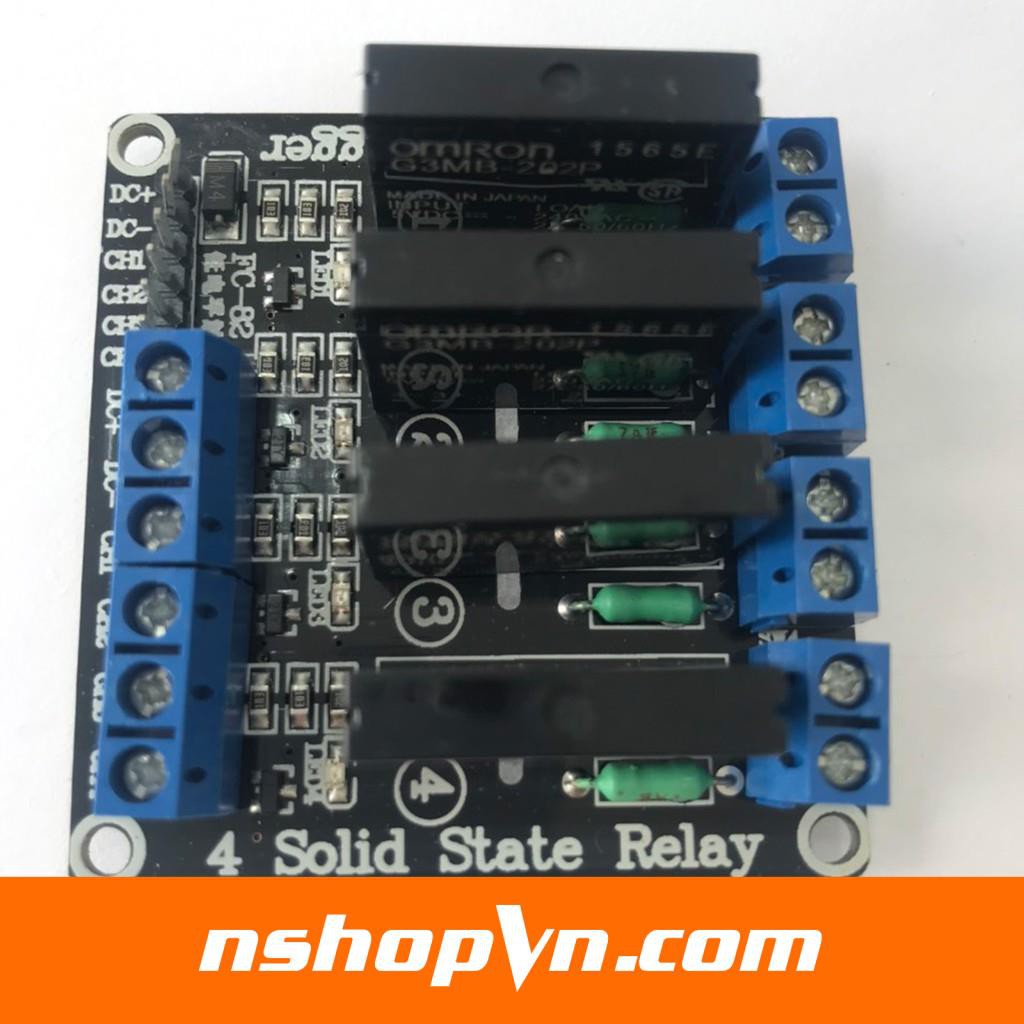 Module 1/2/4 Relay Rắn SSR 5VDC đóng ngắt điện thế AC với công suất tối đa 250V 2A