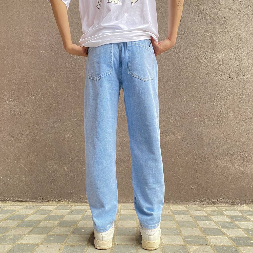 Quần jean nam baggy cạp cao BIGSIZE chất bò cao cấp dành cho người ngoại cỡ béo bụng có size lớn đến 120kg