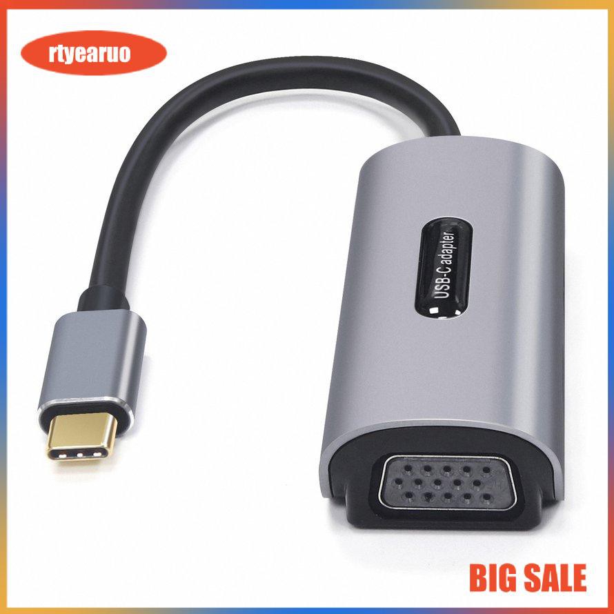 4K UHD 1080P 3-in-1 Type C To VGA HDMI Adapter Thunderbolt 3 For MacBook