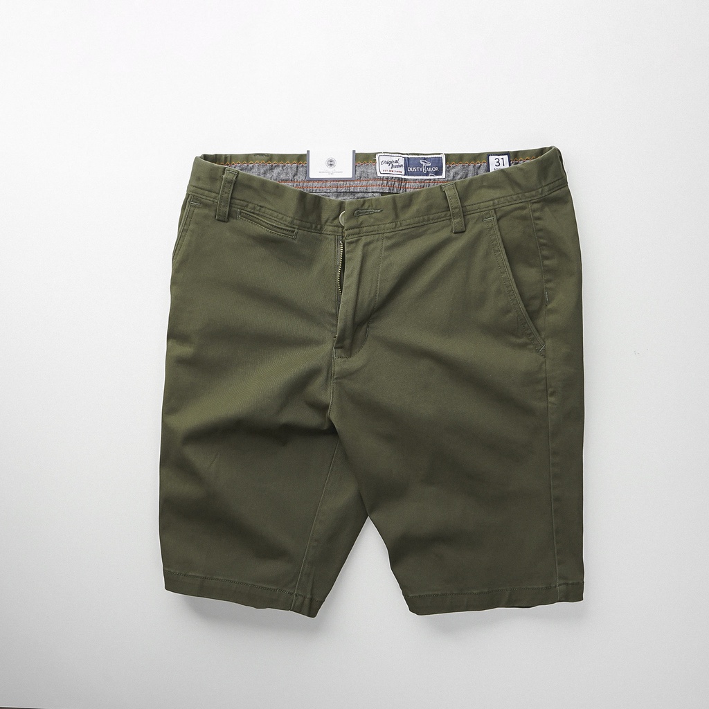 Quần short kaki nam Dusty Tailor chính hãng, quần lửng nam phối lưng tinh tế, form trên gối, vải cotton co giãn 4 chiều