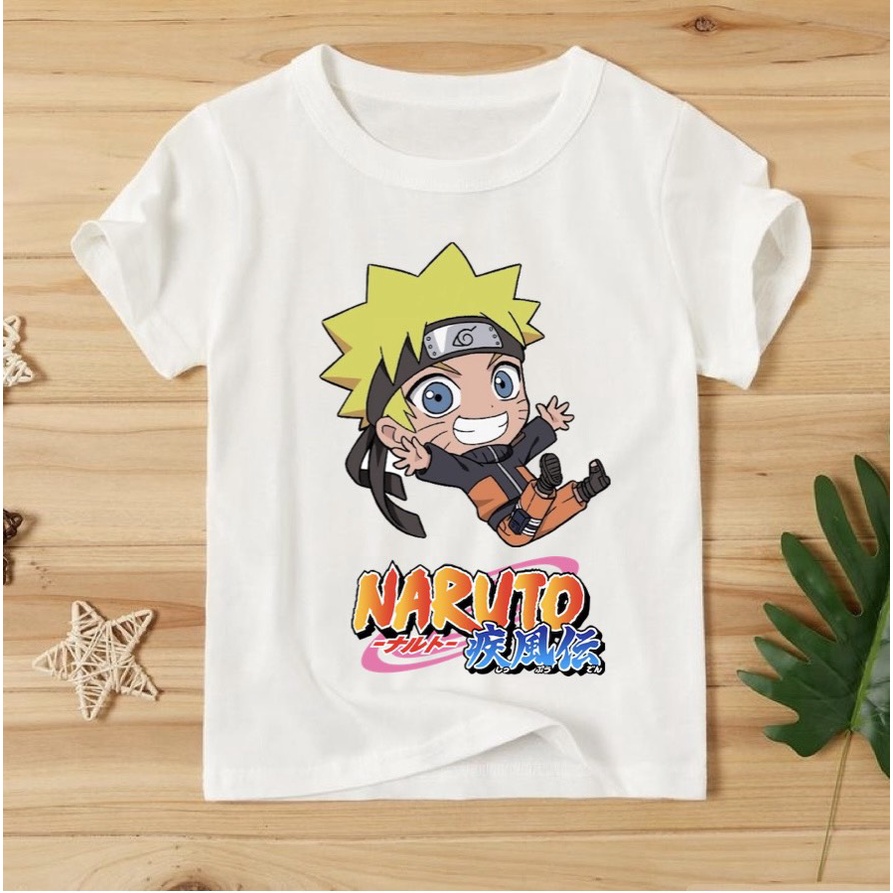 Áo thun bé trai naruto cotton co giản 4 chiều thoải mái N06