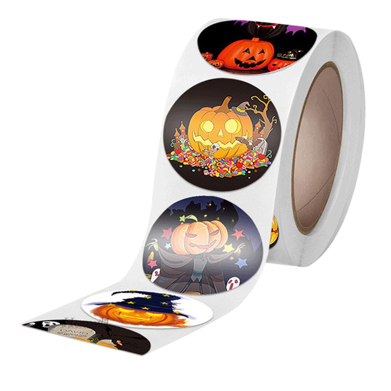 Set 500 Nhãn Dán Trang Trí Sổ Lưu Niệm Phong Cách Halloween