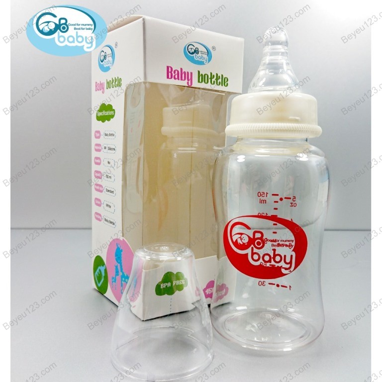 Bình sữa nhựa cao cấp CỔ HẸP 150ml không BPA - GB BABY