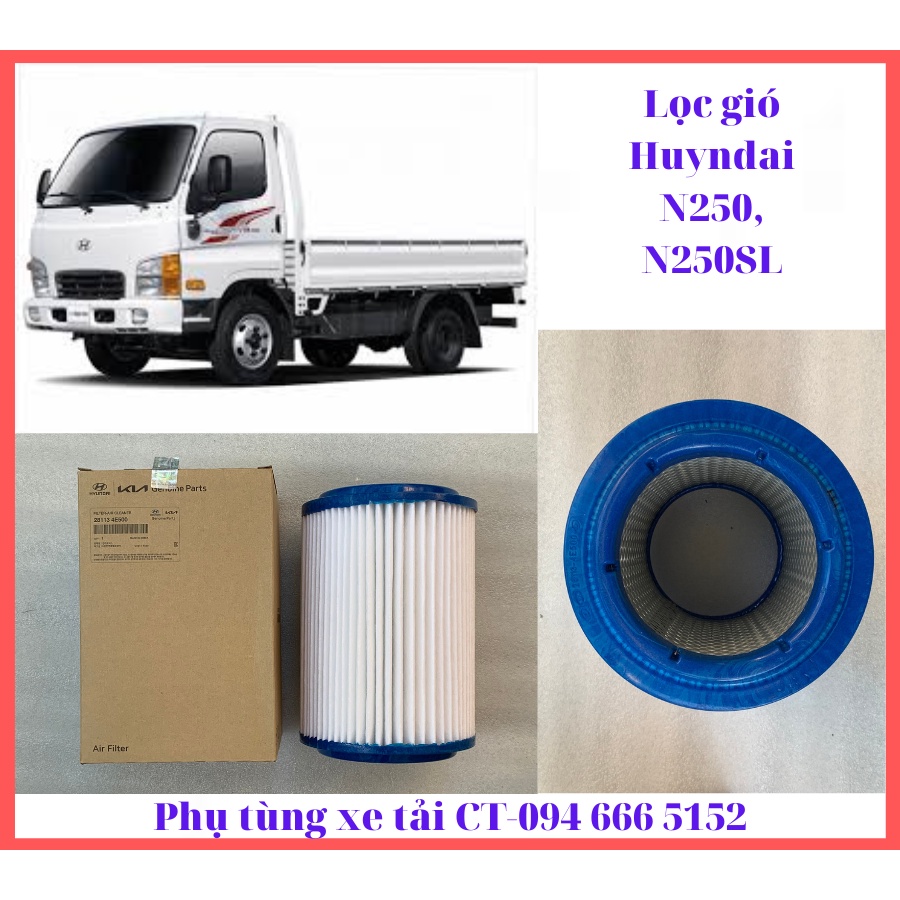Lọc gió xe KIA K250, K200, Bongo3, Hyundai N250-Hàng Mobis chính hãng-28113 4E500
