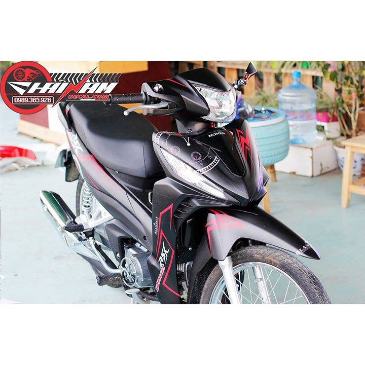 Tem trùm wave RSX đen chỉ đỏ