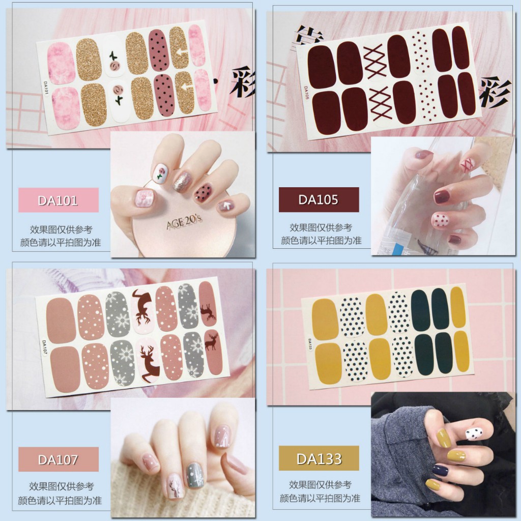 [THANH LÝ] Set 10 Sticker Dán Móng Tay không thấm nước siêu xinh và tiện lợi