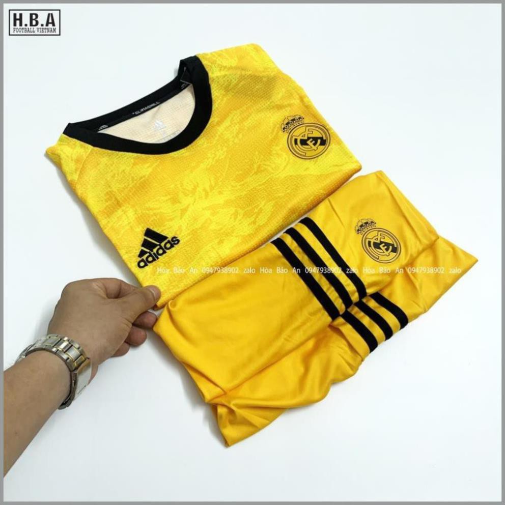 [FREESHIP] Quần Áo Bóng Đá CLB Thủ môn Real madrid 2019/ Áo thủ môn Real madrid màu vàng 🏆 *  ༷