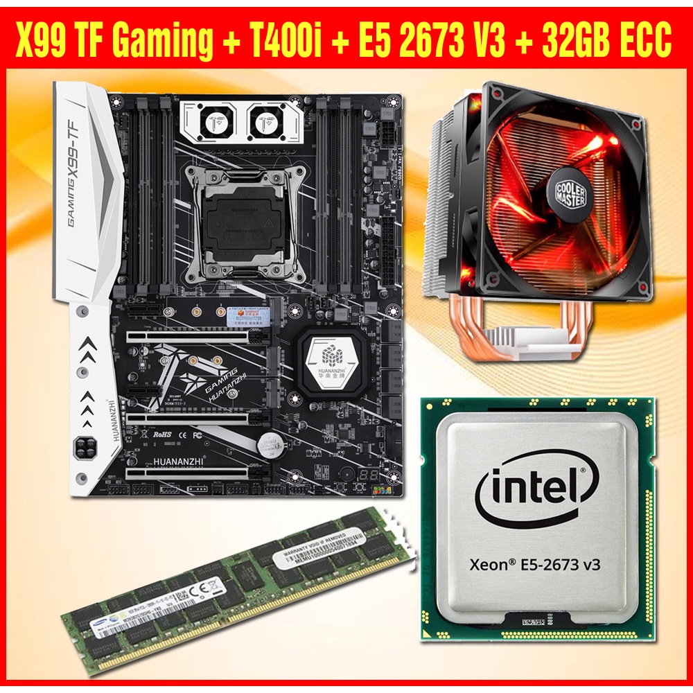 Combo X99 Huananzhi TF Gaming + E5 2673 V3 + Ram 32GB/1600 + Fan T400i