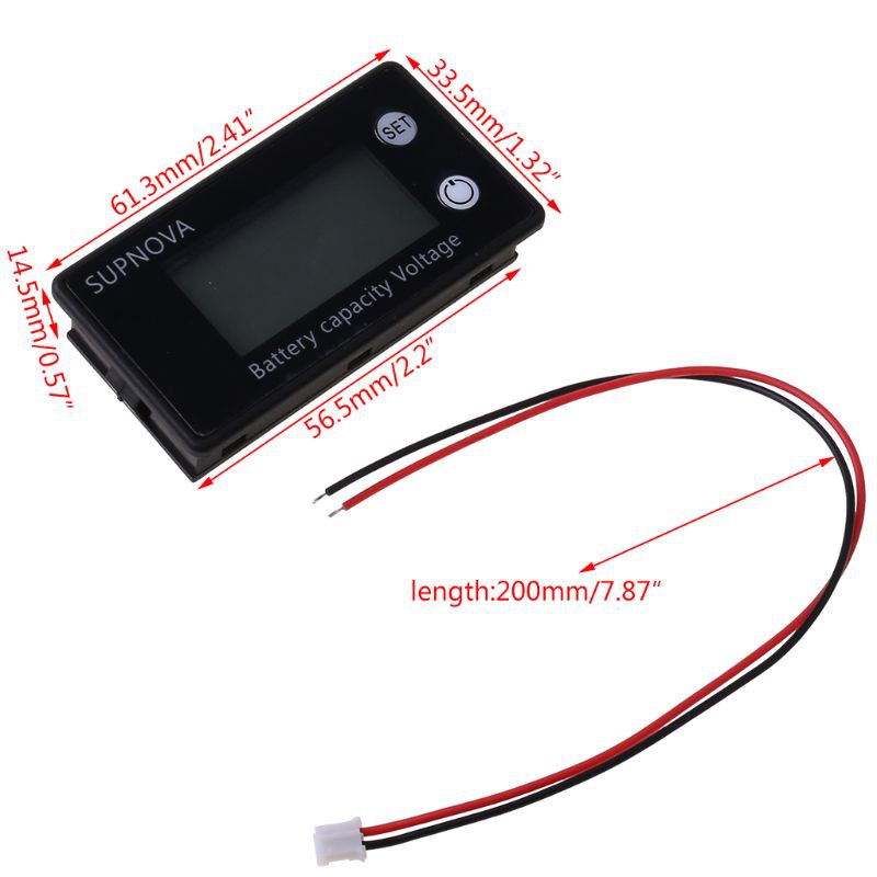 AOT.DC 8V-100V Lead Acid Lithium LiFePO4 Car Motorcycle Battery Capacity Indicator