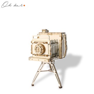 Ghép gỗ mô hình 3D - Máy ảnh cổ