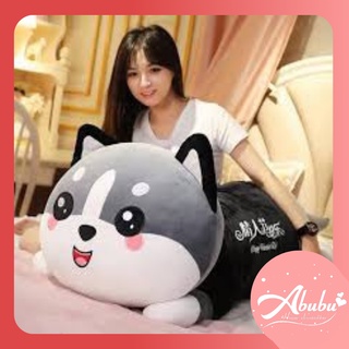 Mèo bông Alaska siêu to, vải nhung mềm cao cấp, bông kháng khuẩn, hàng nhập khẩu.